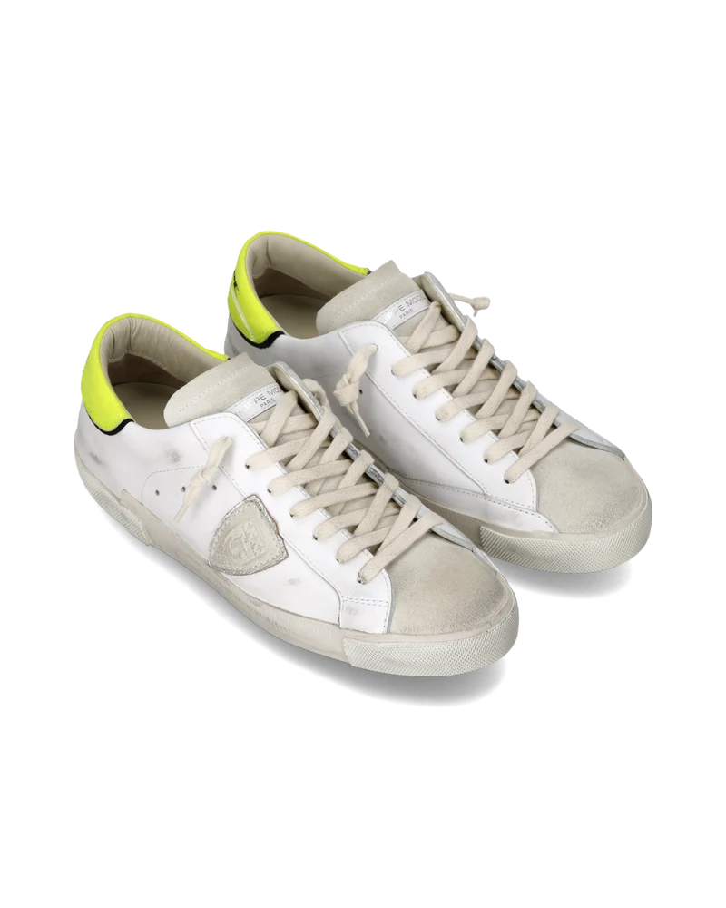 Sneakers Prsx Tennis Men, White Neon Yellow