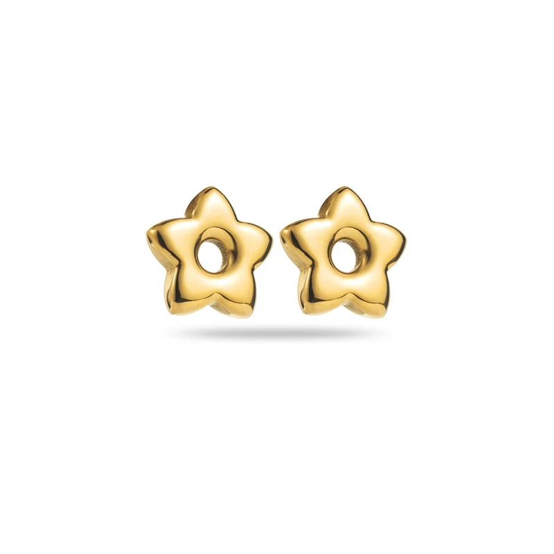 Boucles d’oreilles dorées mini étoile – 2 cm