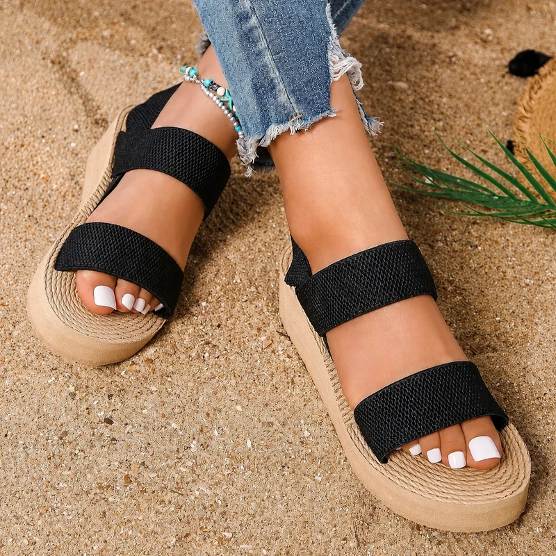 Durable Women's Wedge Sandal with Straps