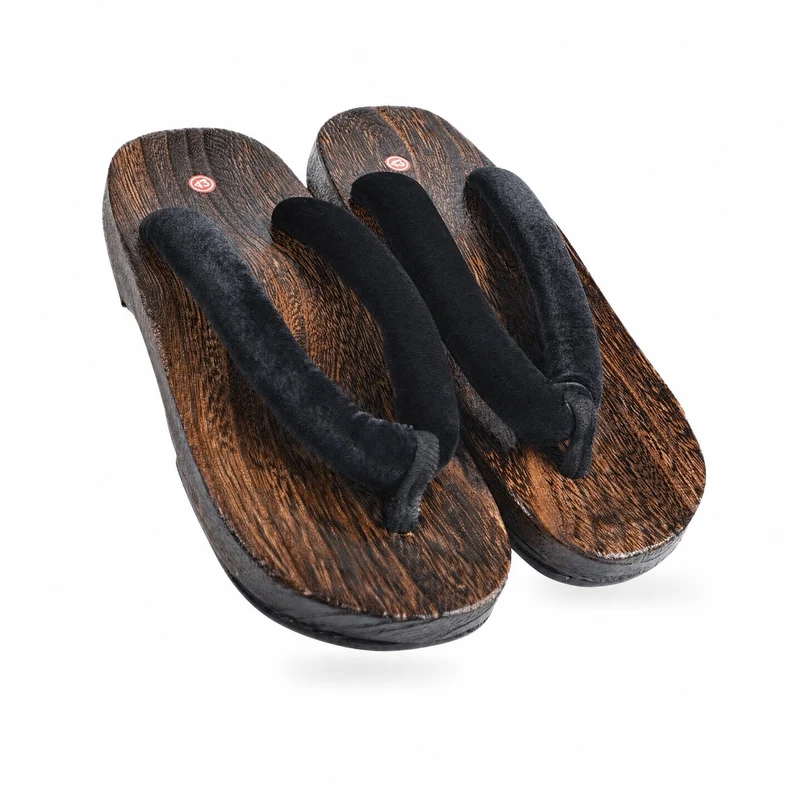 Japanese Flip-Flop Style Sandal with Wooden Sole