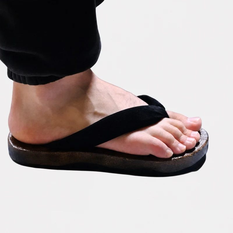 Japanese Flip-Flop Style Sandal with Wooden Sole
