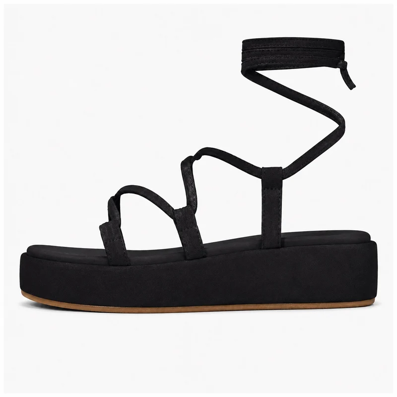 Designer Lace-up Sandal with Thick Sole