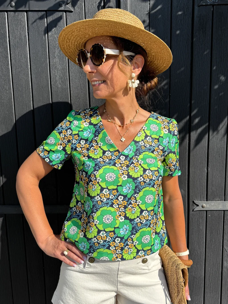 Top SEVENTIES n°122 vert et marine Hippocampe