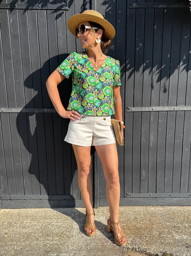Top SEVENTIES n°122 vert et marine Hippocampe