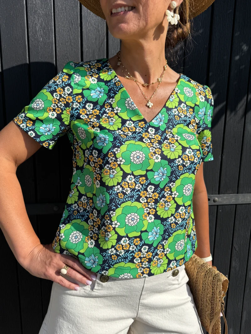 Top SEVENTIES n°122 vert et marine Hippocampe