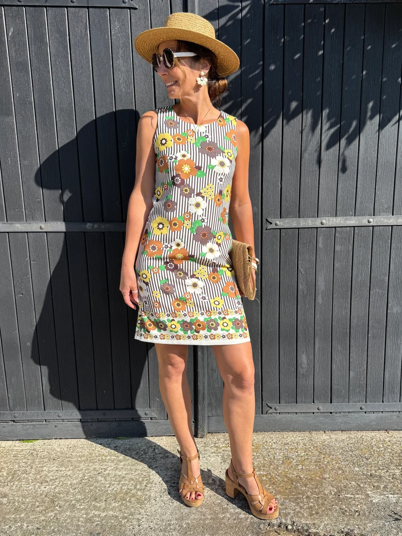 Robe SEVENTIES n°129 marron Hippocampe