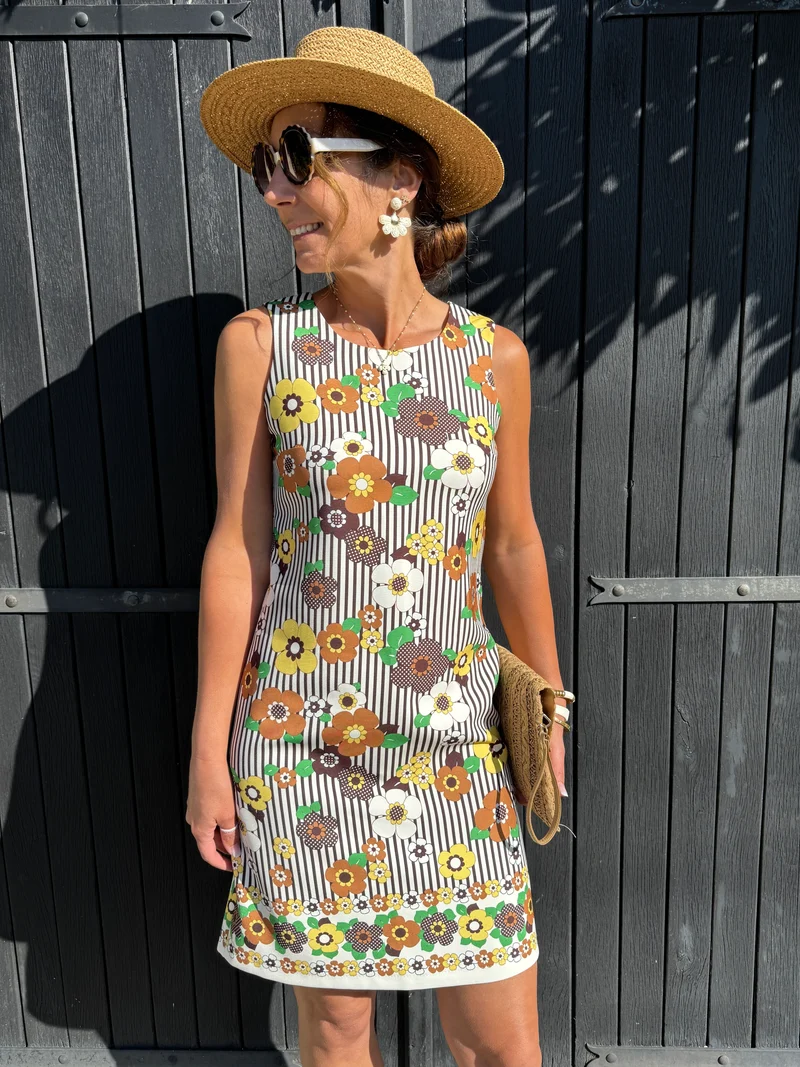 Robe SEVENTIES n°129 marron Hippocampe