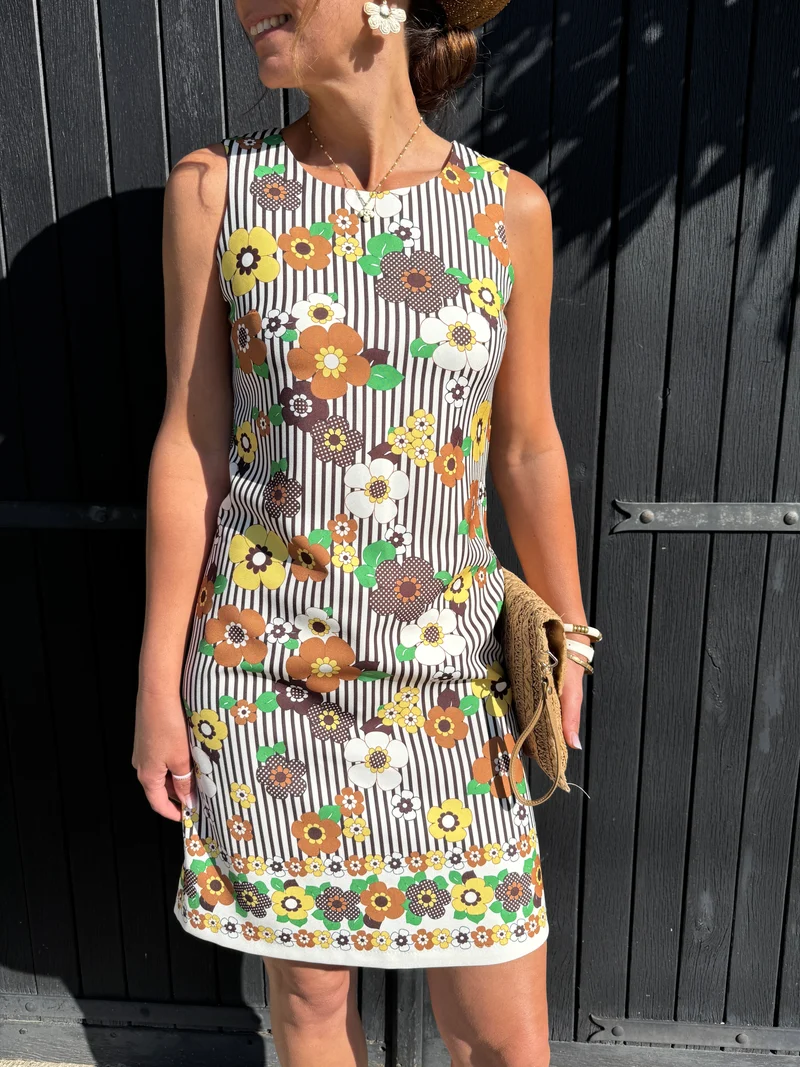 Robe SEVENTIES n°129 marron Hippocampe