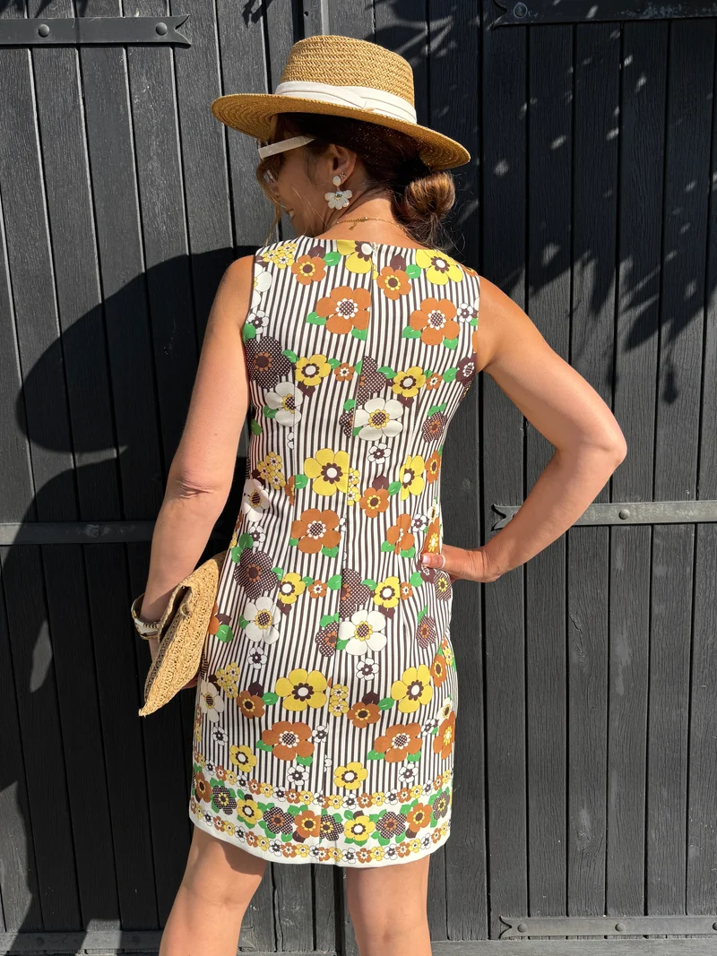 Robe SEVENTIES n°129 marron Hippocampe