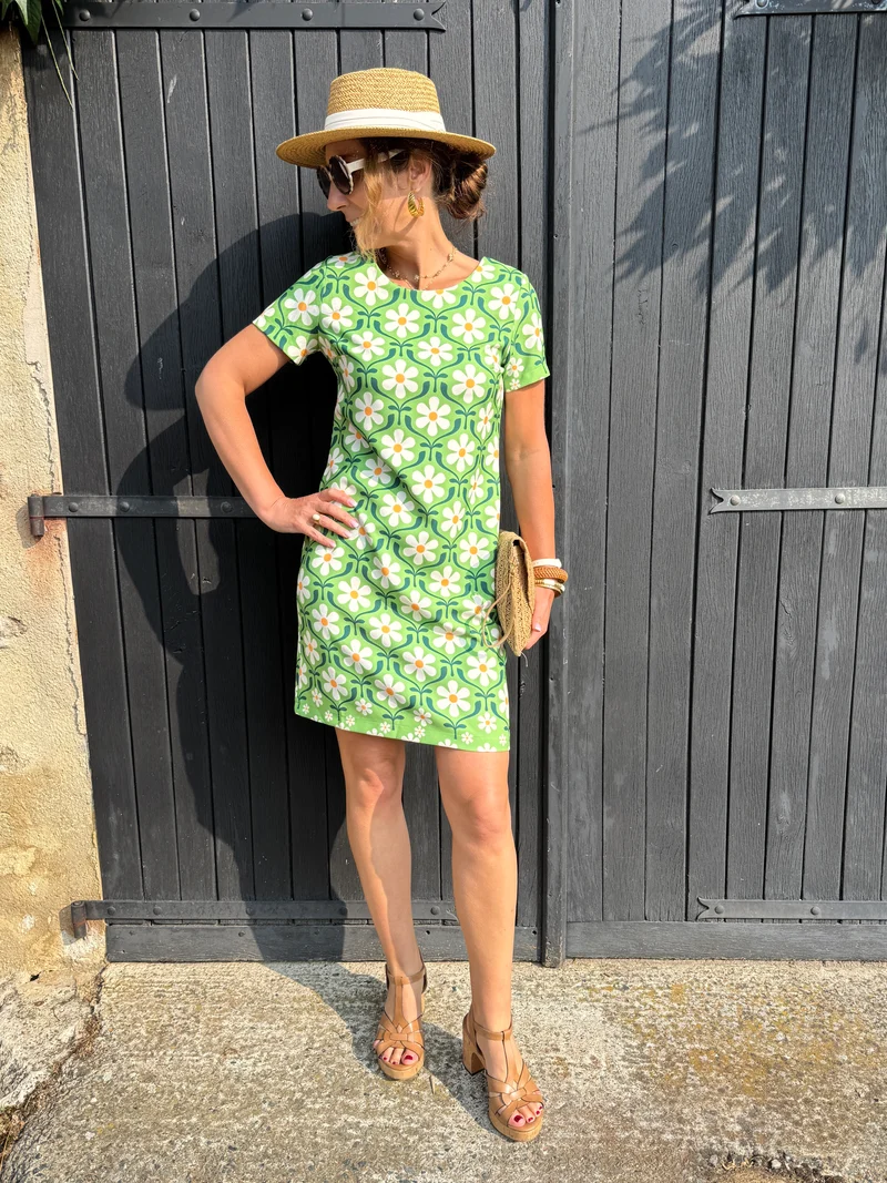 Robe SEVENTIES n°130 verte Hippocampe