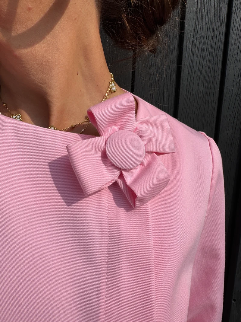 Veste rose fleur en volume CHANCE Hippocampe