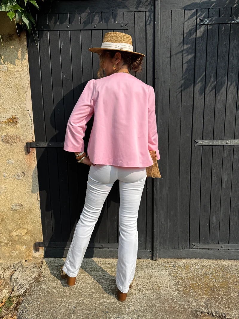 Veste rose fleur en volume CHANCE Hippocampe