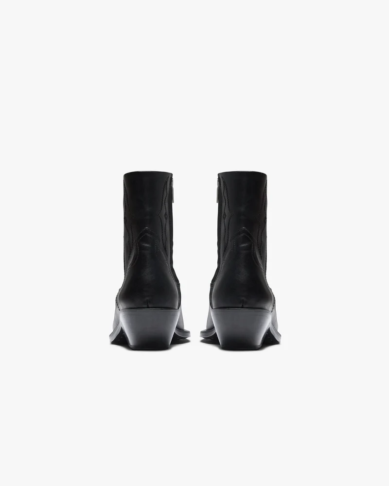 Michael Zip Boot Leather - Black