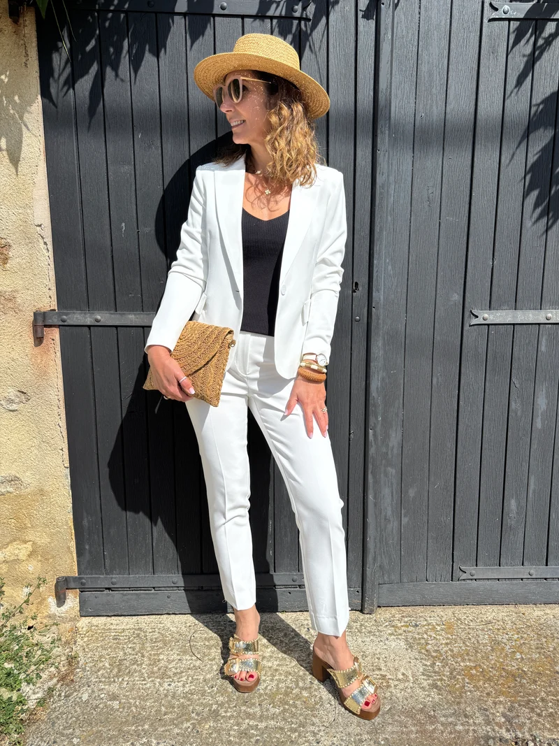 Veste blanche DIANA Hippocampe