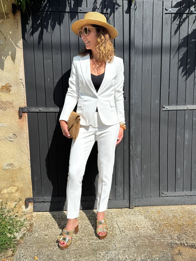 Veste blanche DIANA Hippocampe