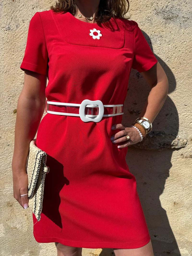 Robe rouge PASSIONNEMENT Hippocampe