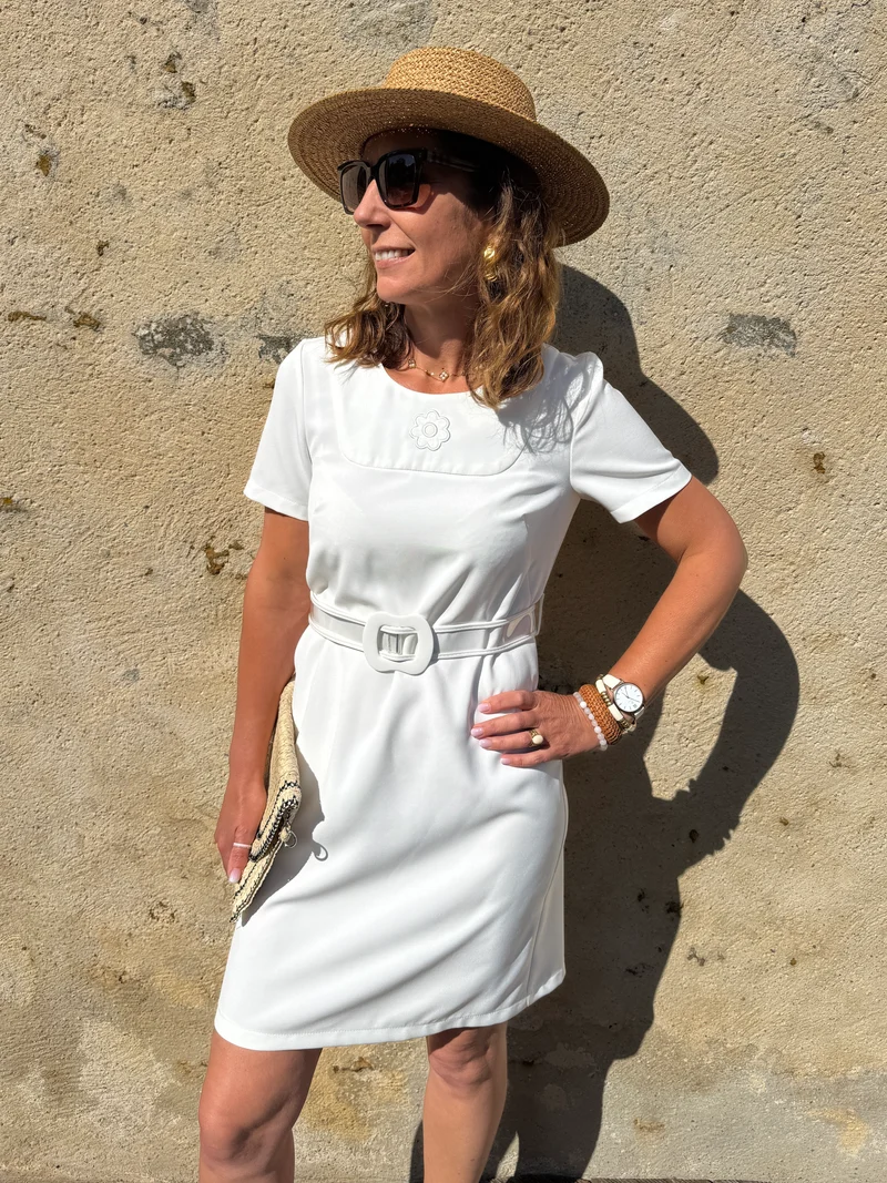 Robe blanche PASSIONNEMENT Hippocampe