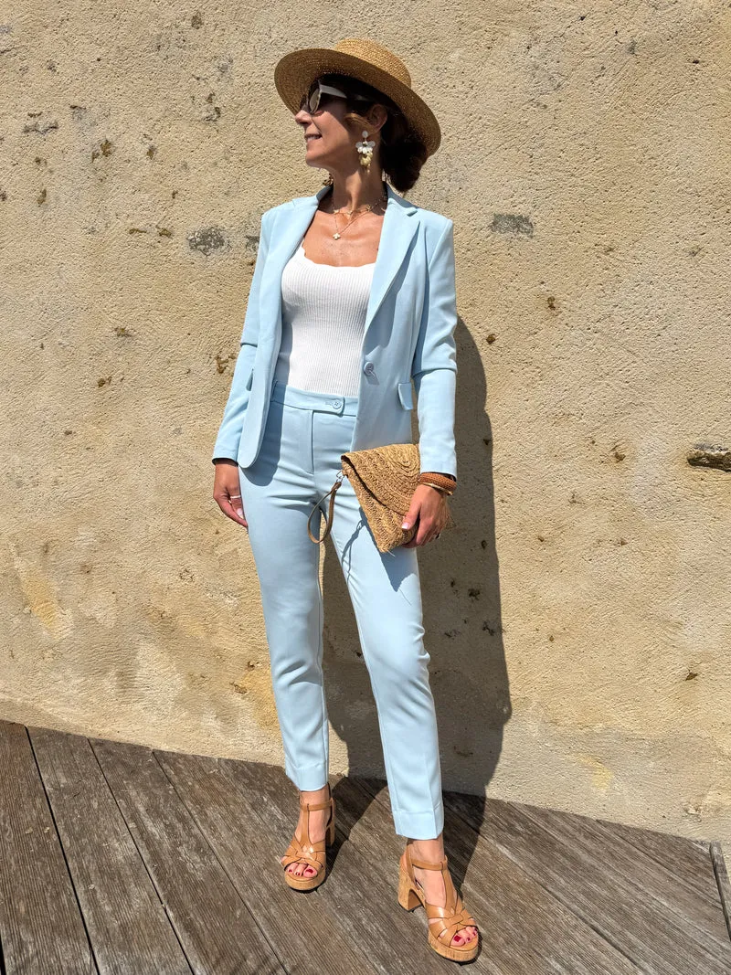 Veste bleu ciel DIANA Hippocampe