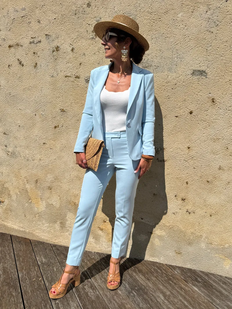 Veste bleu ciel DIANA Hippocampe