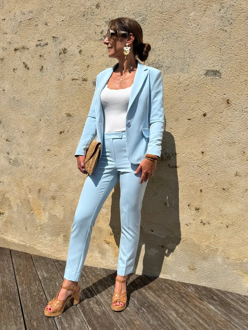 Veste bleu ciel DIANA Hippocampe