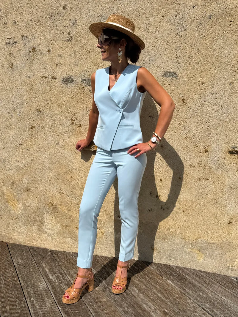 Pantalon bleu ciel LIVERPOOL Hippocampe