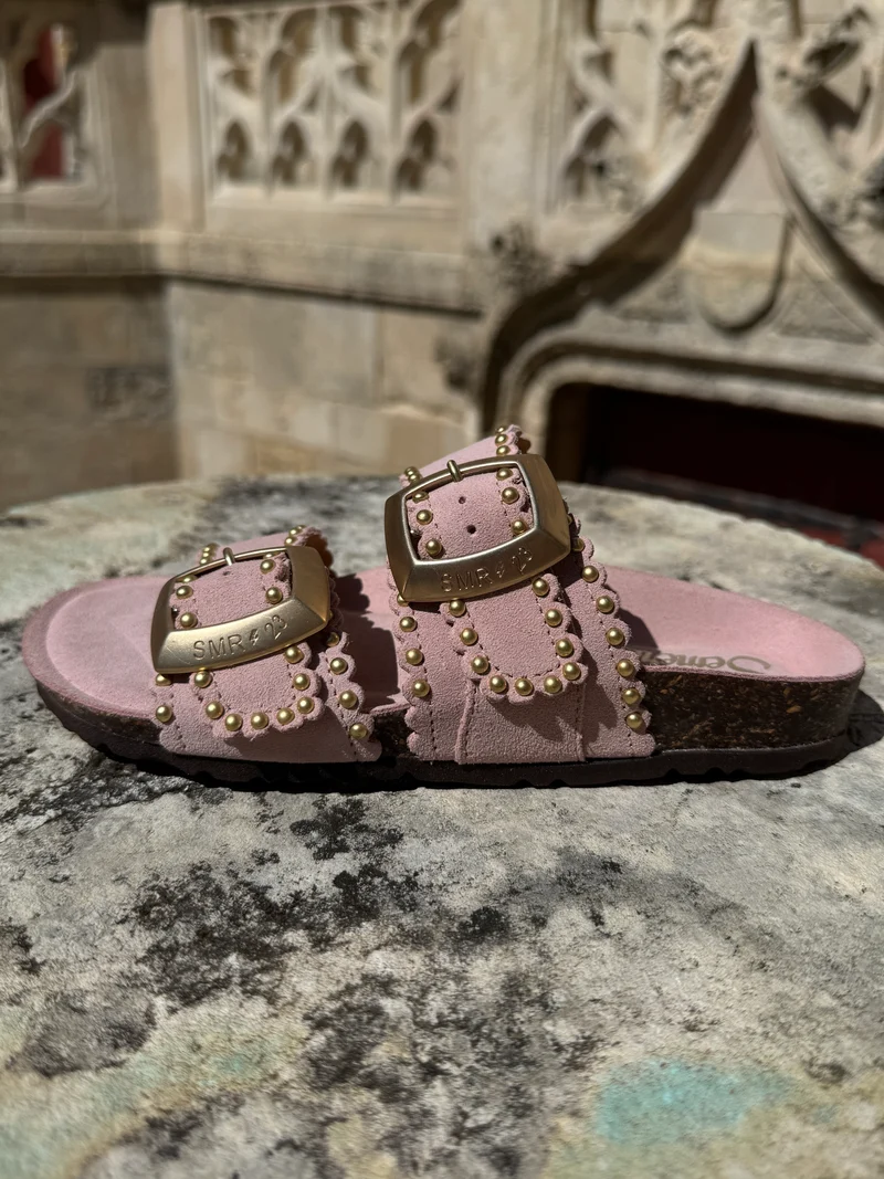 Mules rose poudré ARONA Semerdjian