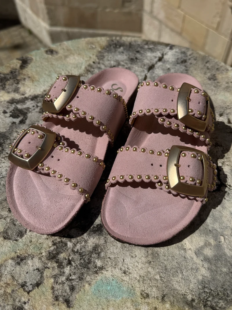 Mules rose poudré ARONA Semerdjian