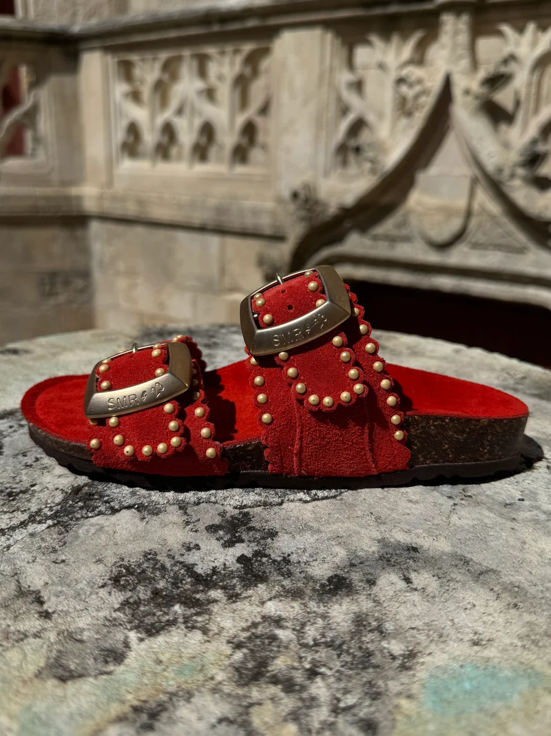 Mules rouge ARONA Semerdjian