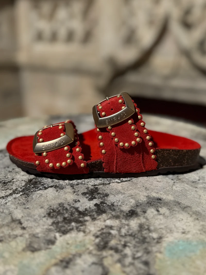 Mules rouge ARONA Semerdjian