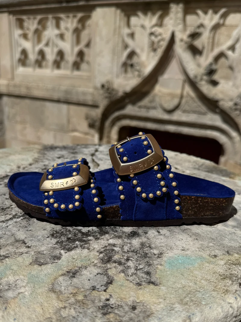 Mules bleu roi ARONA Semerdjian