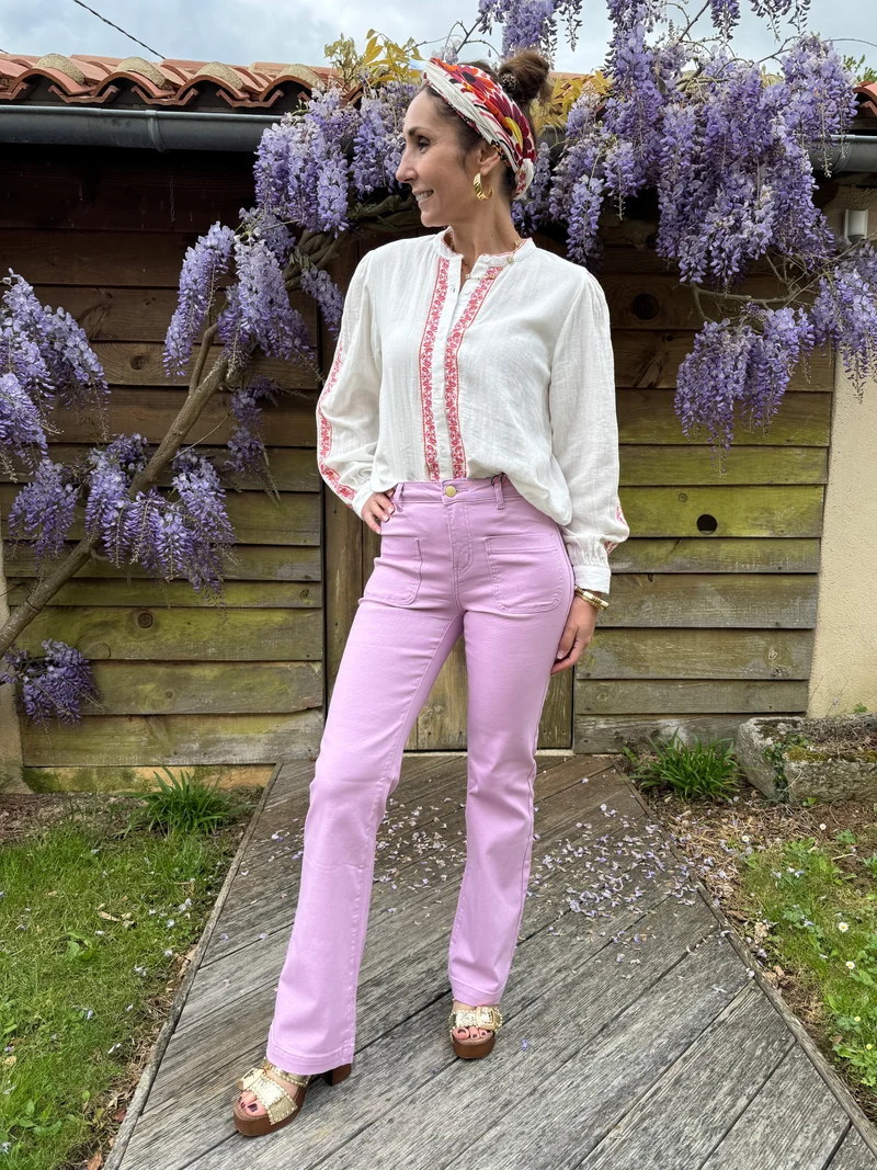 Jean flare parme SONNY La Petite Étoile