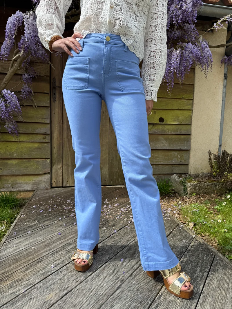 Jean flare bleu lavande SONNY La Petite Étoile