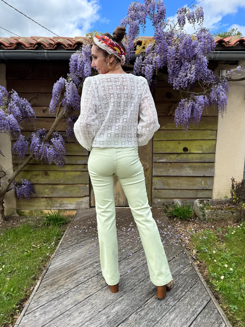 Jean flare vert amande SONNY La Petite Étoile