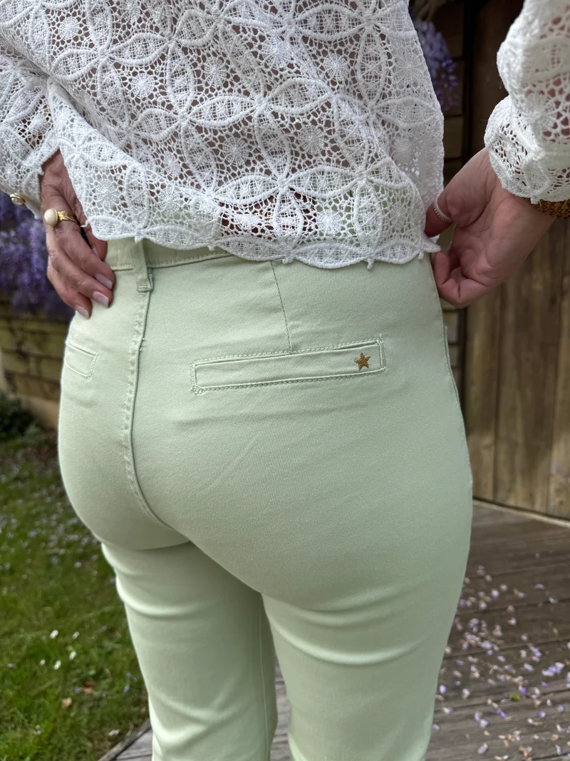 Jean flare vert amande SONNY La Petite Étoile