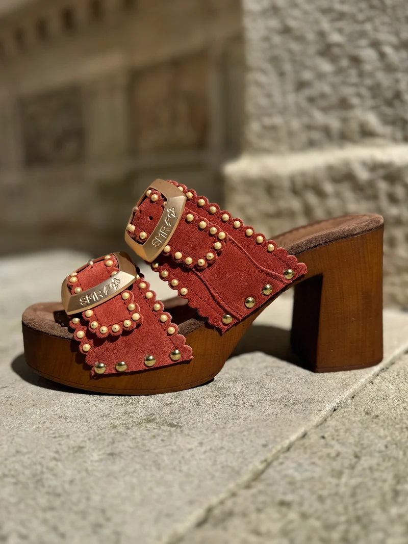 Mules à talons terracotta Z48 Semerdjian