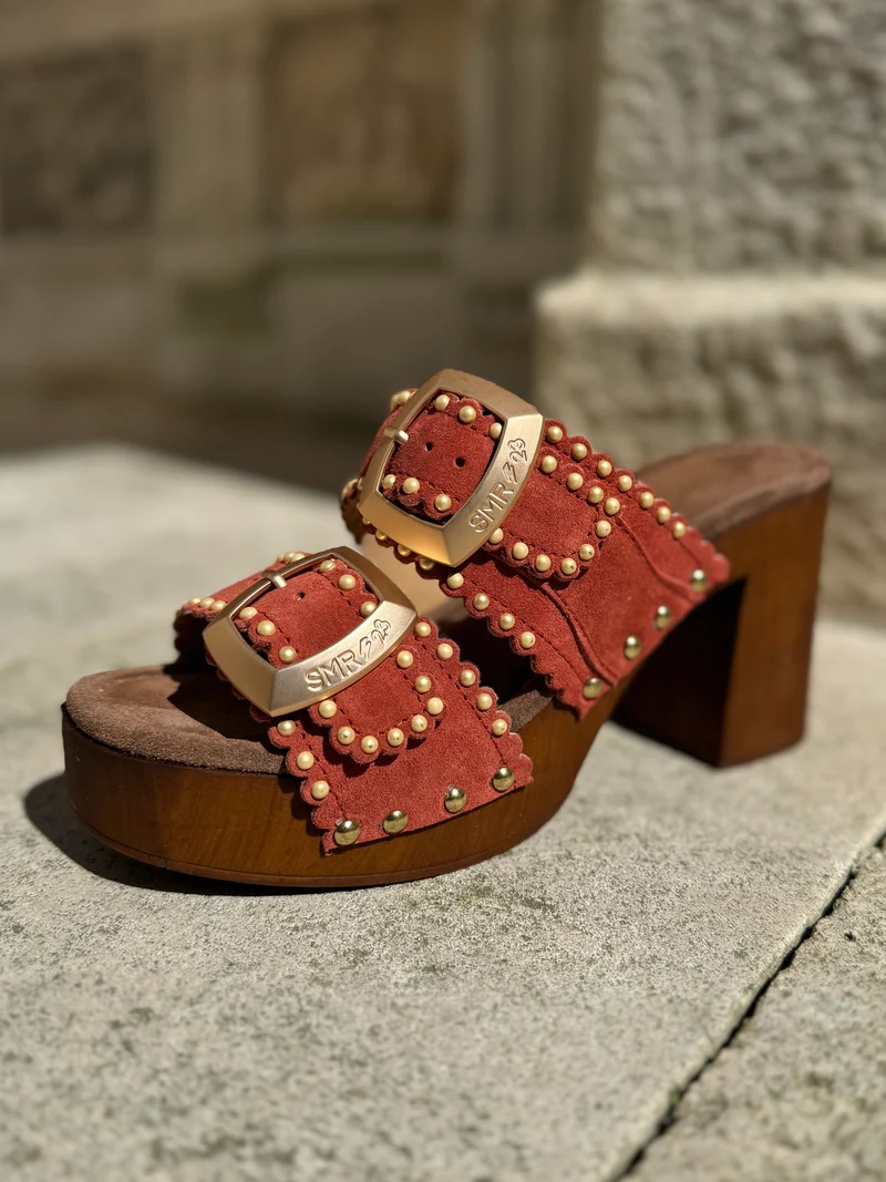 Mules à talons terracotta Z48 Semerdjian