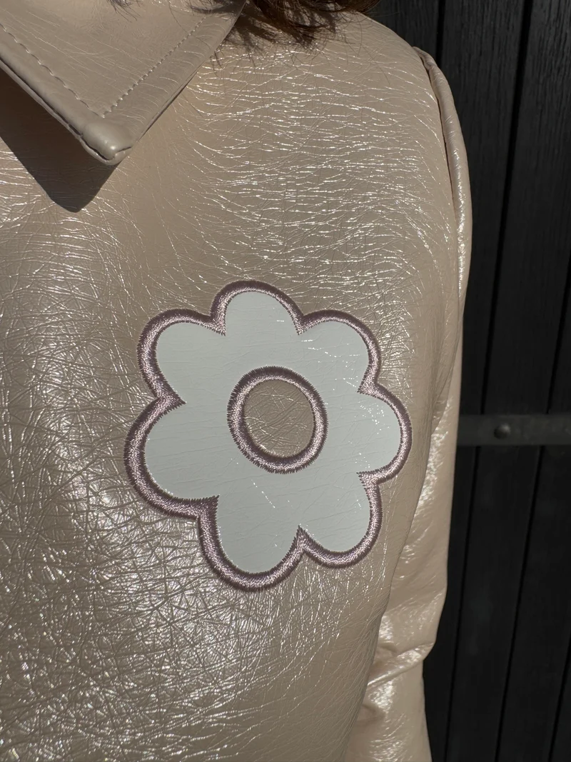Veste vinyle ivoire DAISY Hippocampe