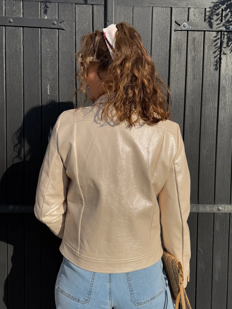 Veste vinyle ivoire DAISY Hippocampe