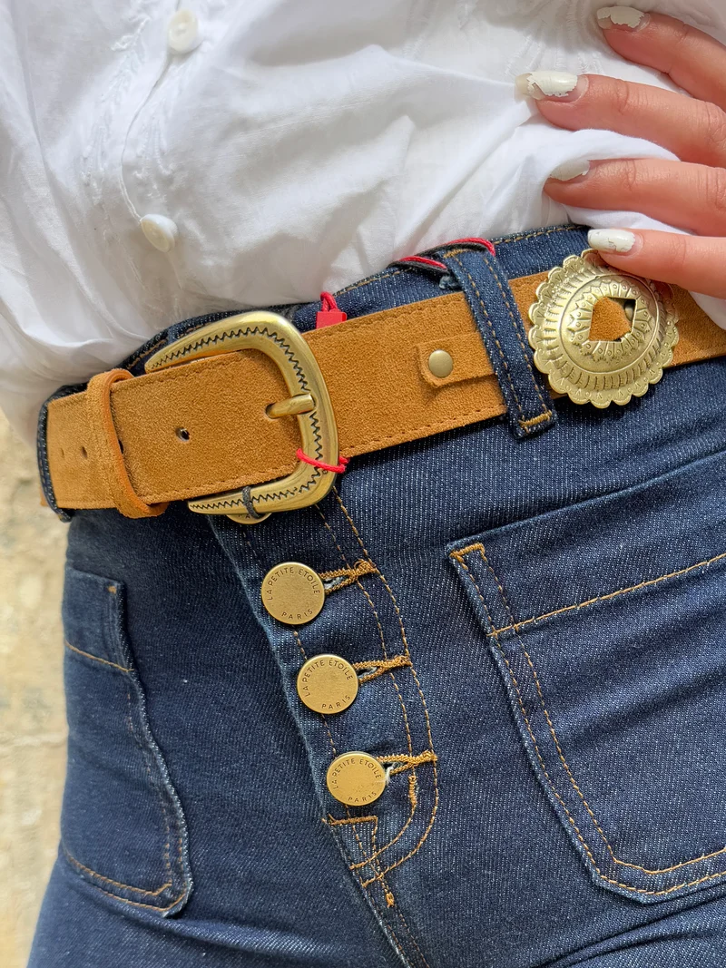 Ceinture en cuir camel ALICIA La Petite Étoile