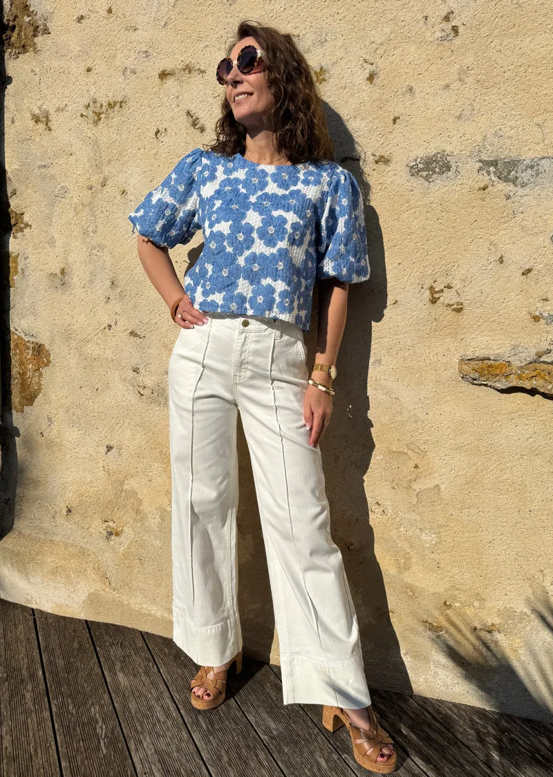 Jean droit blanc PAOLA La Petite Étoile