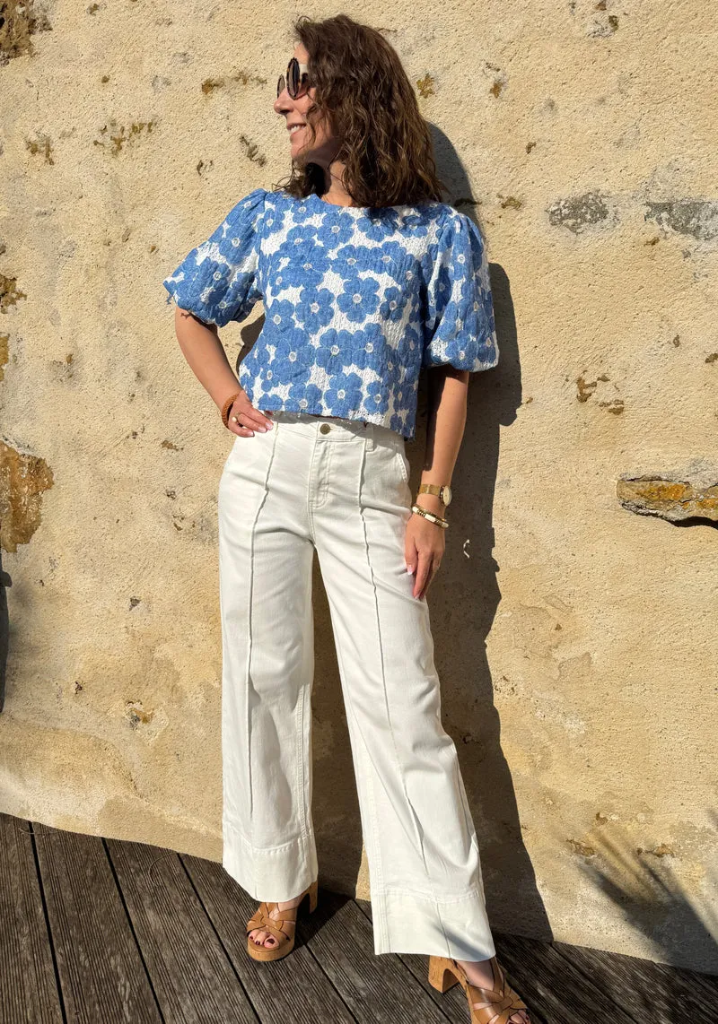 Jean droit blanc PAOLA La Petite Étoile