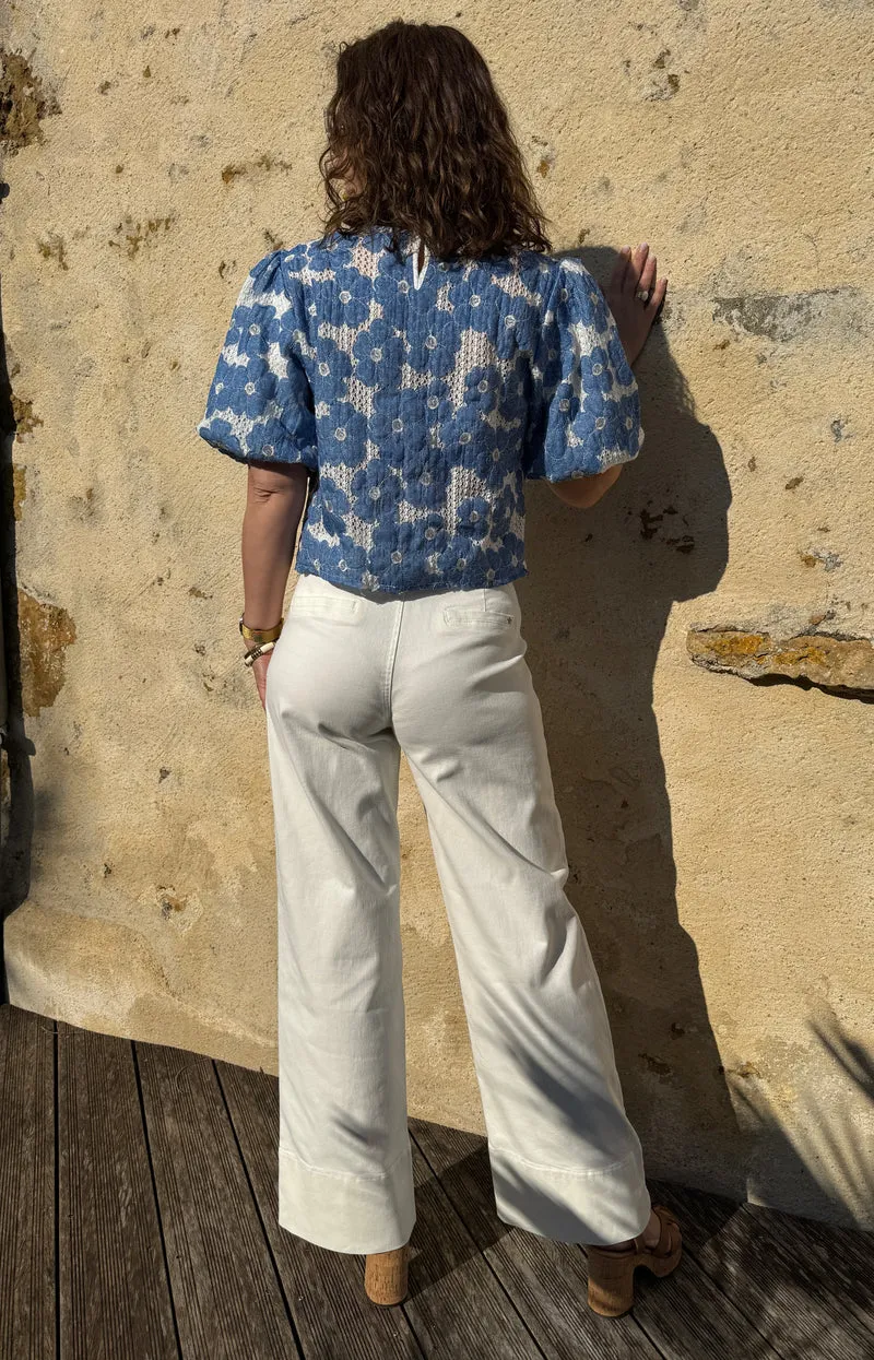 Jean droit blanc PAOLA La Petite Étoile