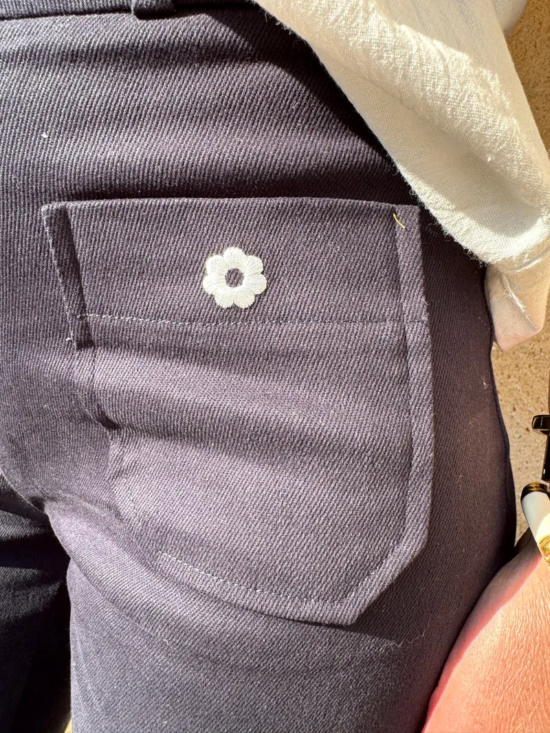 Pantalon WOOD STOCK DAISY marine Hippocampe