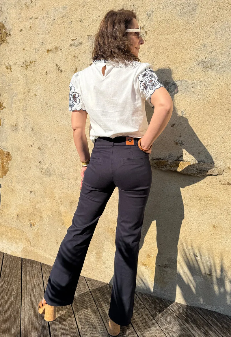 Pantalon WOOD STOCK DAISY marine Hippocampe