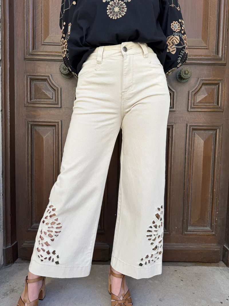 Jeans naturel perforé MILO Oraije