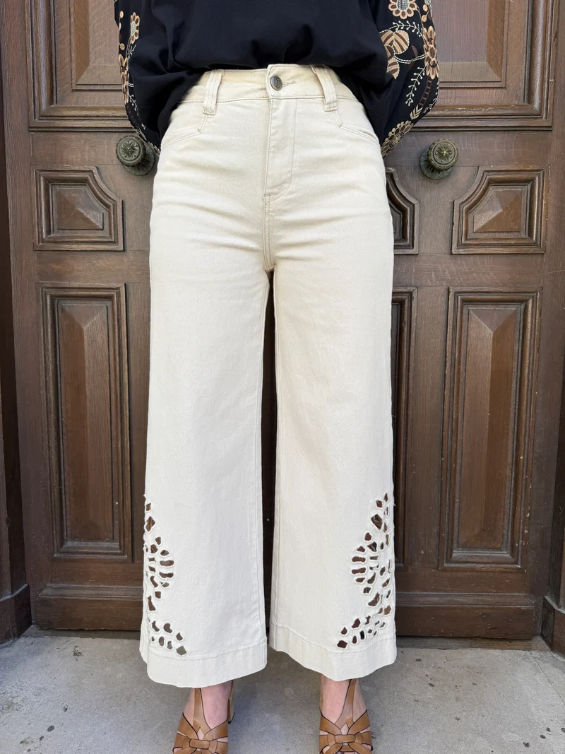 Jeans naturel perforé MILO Oraije
