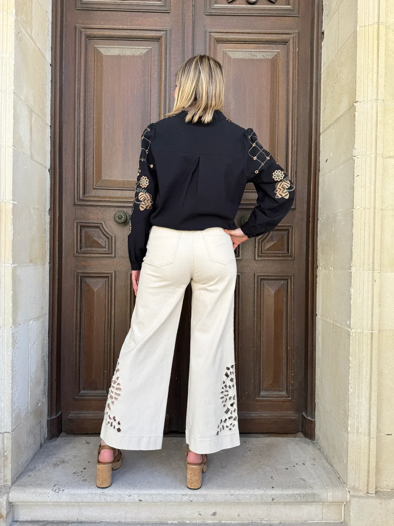 Jeans naturel perforé MILO Oraije