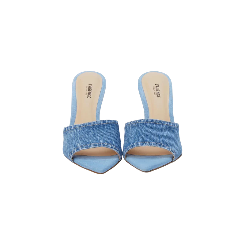 Lolita Denim Open-Toe Mule