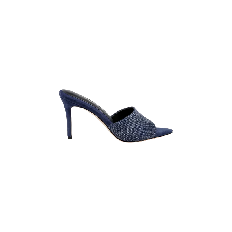 Lolita Denim Open-Toe Mule