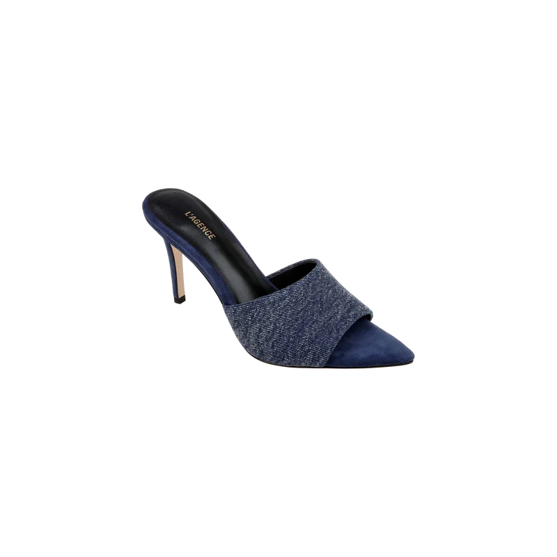 Lolita Denim Open-Toe Mule